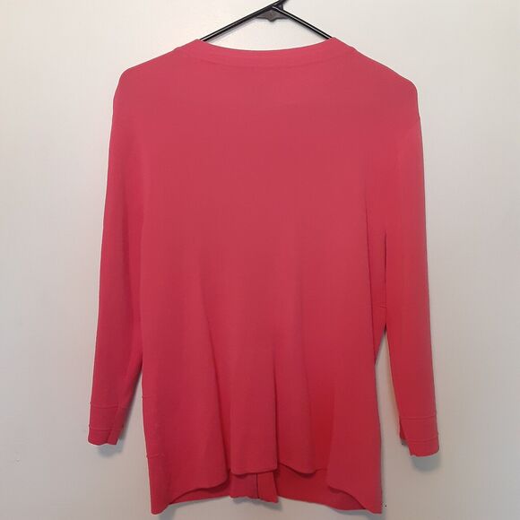 Cable & Gauge Sweater Zip Up Womens Size Large Pink - Picture 4 of 6